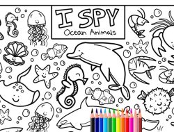 Coloring Page of Sea Animals A Deep Dive