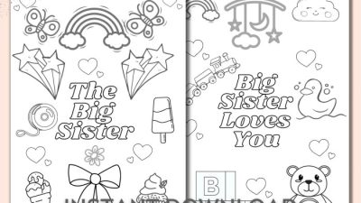 Big sister coloring book