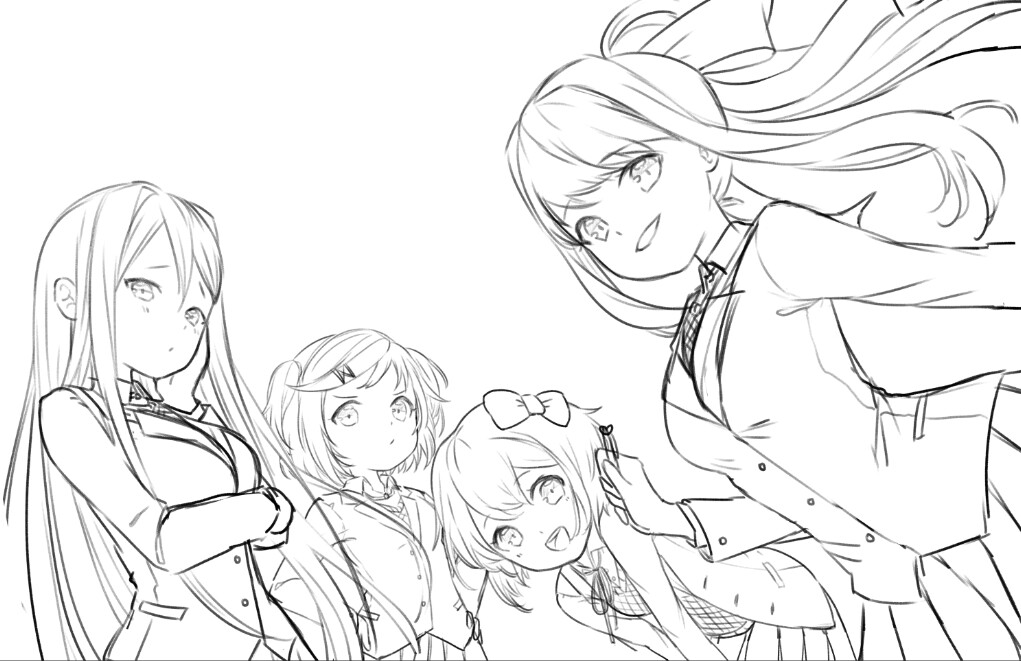 Anime coloring pages doki doki