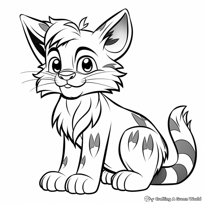 Animated wildcat coloring pages