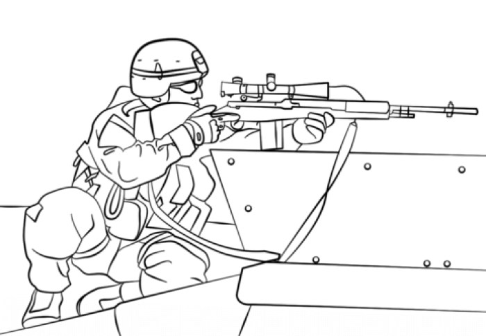 Anime army coloring pages