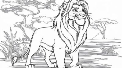 Lion king coloring book pages