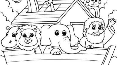 Coloring pages animals noah's ark