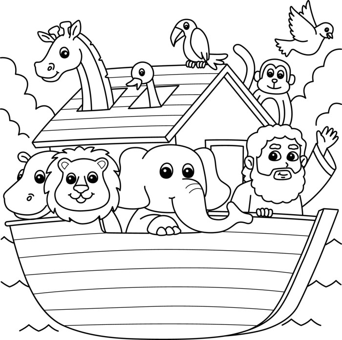 Coloring pages animals noah's ark