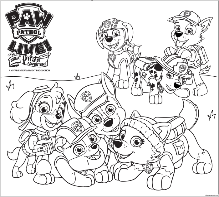 Paw patrol coloring book pages