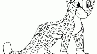 Anime cheatah coloring pages