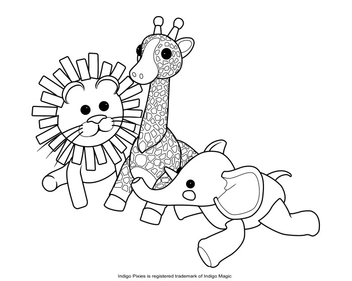 Coloring pages stuffed animals