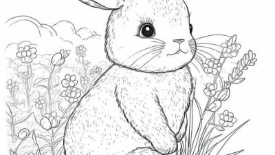 Animated bunny coloring pages