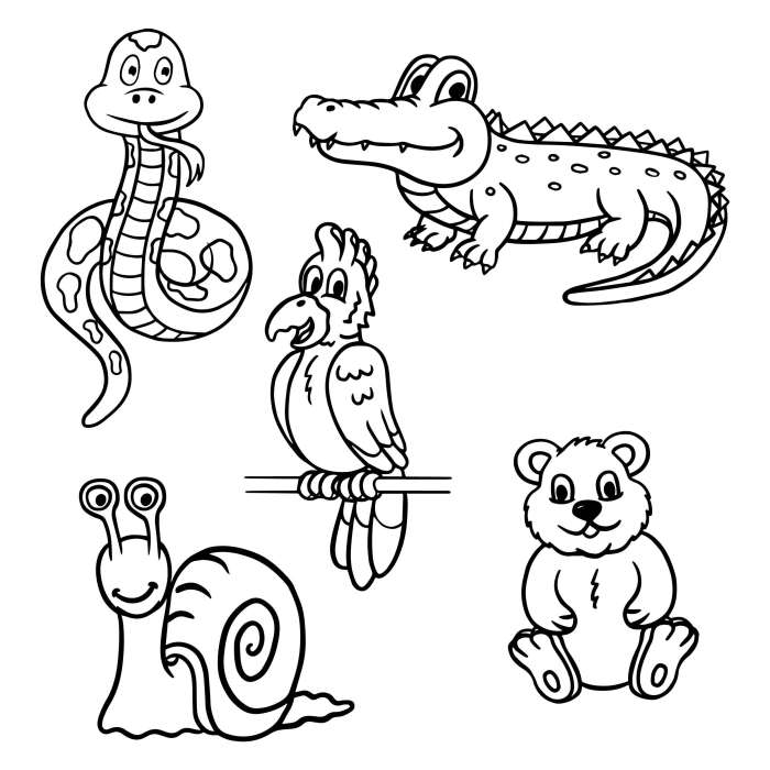 Coloring book with animals