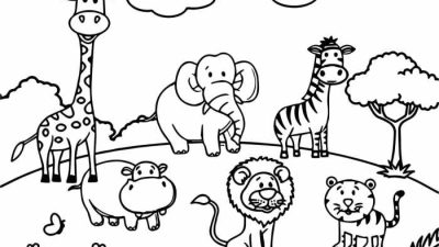 Coloring Pages of Baby Jungle Animals