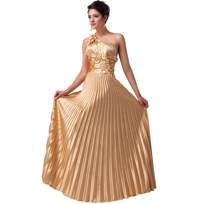 Gold evening dresses for wedding