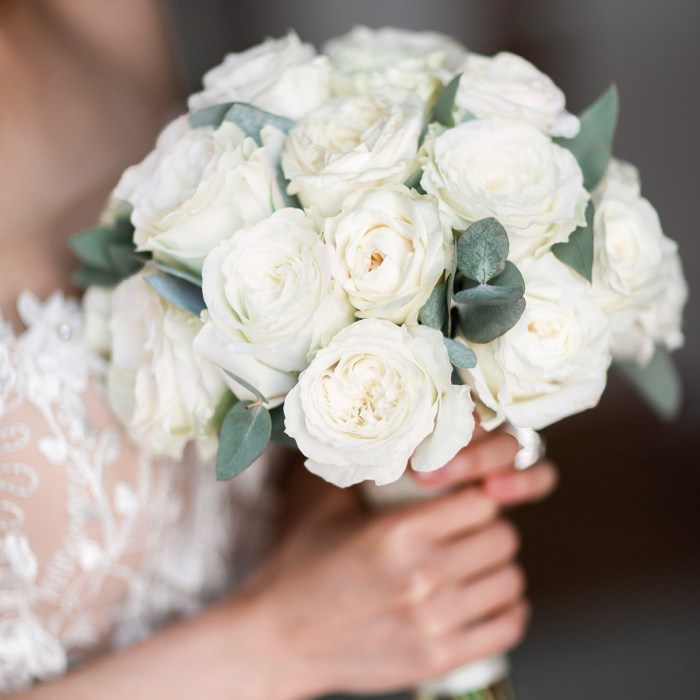 Floral white wedding dress