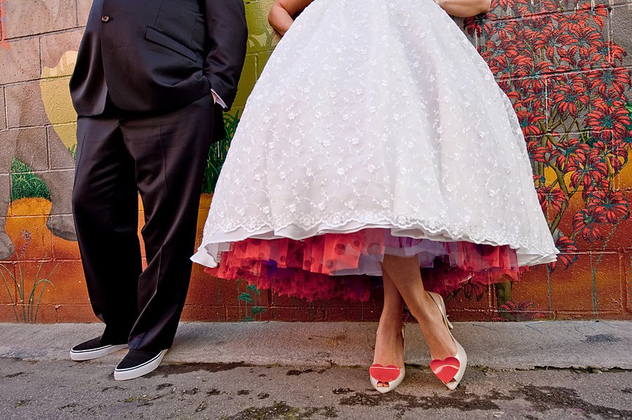 Polka dot dress wedding