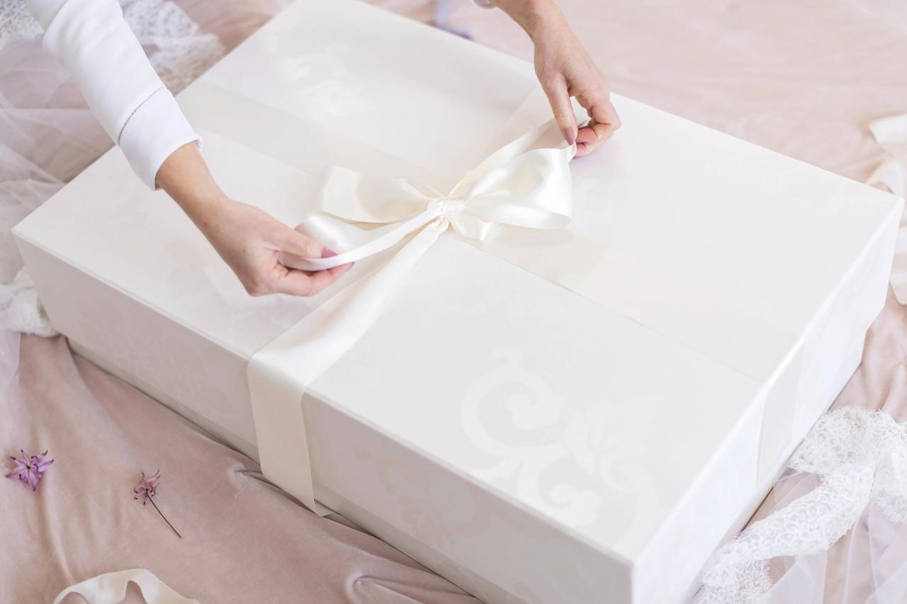 Wedding dress in box