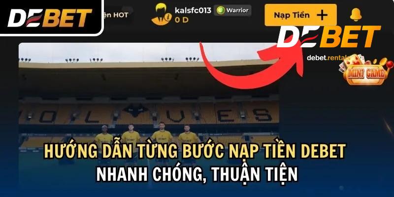 Hướng dẫn nạp tiền Debet